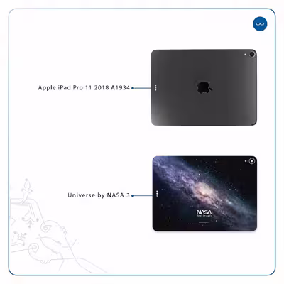 برچسب پوششی ماهوت مدل Universe-by-NASA-3 مناسب برای تبلت اپل iPad Pro 11 2018 A1934
