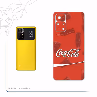 برچسب پوششی ماهوت مدل Coca-Cola-Logo مناسب برای گوشی موبایل شیائومی Poco M4 Pro 5G