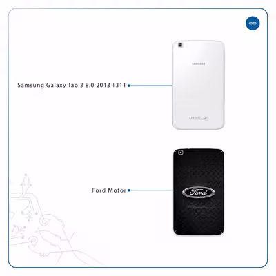 برچسب پوششی ماهوت مدل Ford Motor مناسب برای تبلت سامسونگ Galaxy Tab 3 8.0 2013 T311