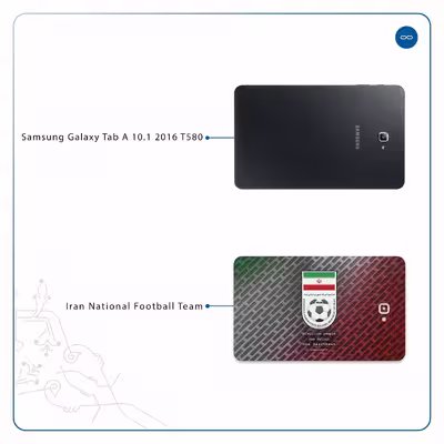 برچسب پوششی ماهوت مدل Iran-National-Football-Team مناسب برای تبلت سامسونگ Galaxy Tab A 10.1 2016 T580