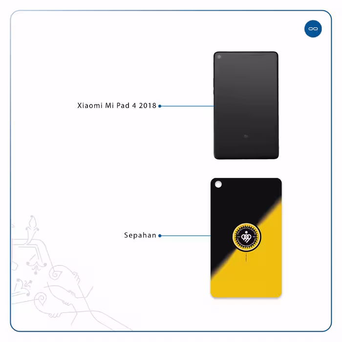 برچسب پوششی ماهوت مدل Sepahan مناسب برای تبلت شیائومی Mi Pad 4 2018