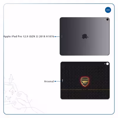 برچسب پوششی ماهوت مدل Arsenal مناسب برای تبلت اپل iPad Pro 12.9 (GEN 3) 2018 A1876