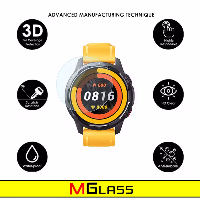 محافظ صفحه نمایش شیشه‌ای ام گلس مدل SH-MG مناسب برای ساعت هوشمند سامسونگ Galaxy Watch 5 Pro بسته سه عددی
