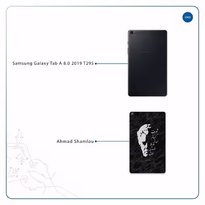 برچسب پوششی ماهوت مدل Ahmad-Shamlou مناسب برای تبلت سامسونگ Galaxy Tab A 8.0 2019 T295