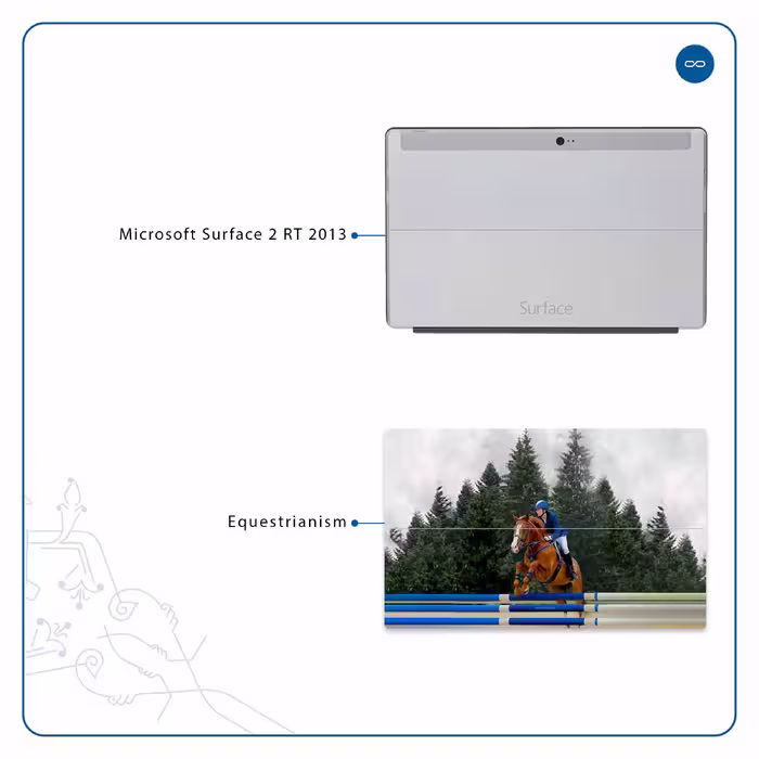 برچسب پوششی ماهوت مدل Equestrianism مناسب برای تبلت مایکروسافت Surface 2 RT 2013