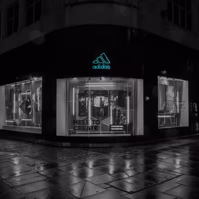 چراغ دیواری نئون دیزاین طرح Adidas-Text-BL_TBL