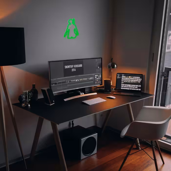 چراغ دیواری نئون دیزاین طرح Pubg_GR