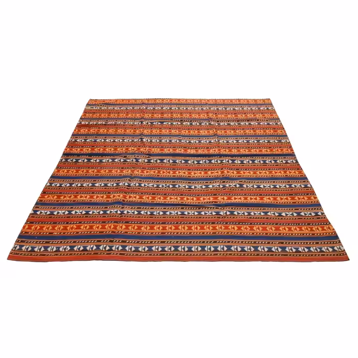 جاجیم قدیمی دستباف سه و نیم متری سی پرشیا کد 187407