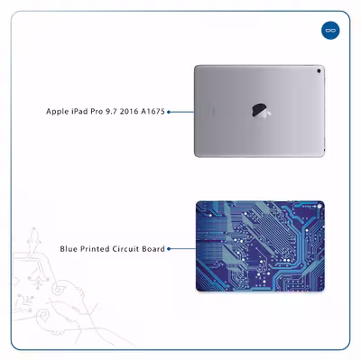 برچسب پوششی ماهوت مدل Blue Printed Circuit Board مناسب برای تبلت اپل iPad Pro 9.7 2016 A1675