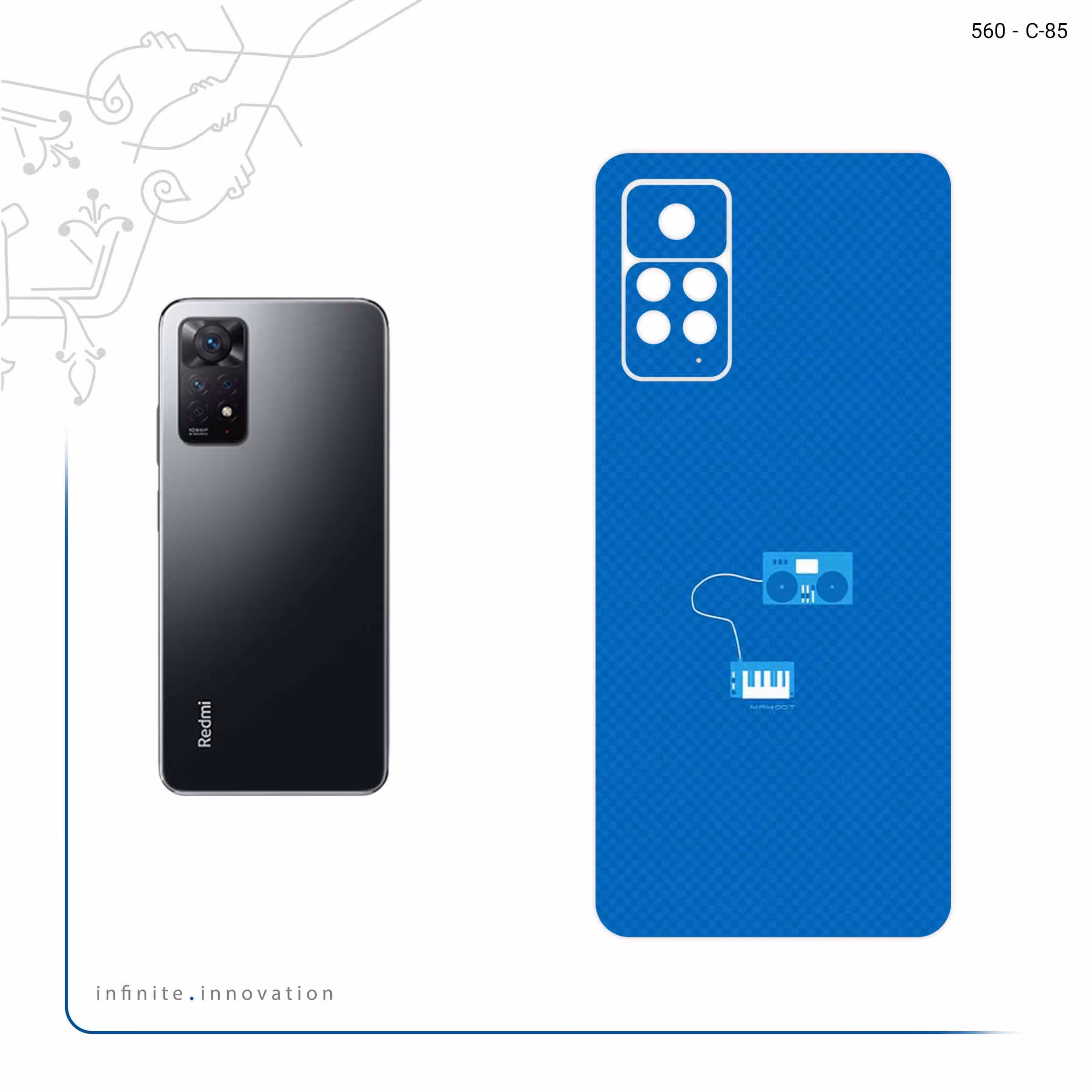 برچسب پوششی ماهوت مدل Minimal DJ Icon مناسب برای گوشی موبایل شیائومی Redmi Note 11 Pro 5G