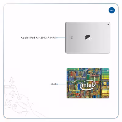 برچسب پوششی ماهوت مدل Intel Brand مناسب برای تبلت اپل iPad Air 2013 A1475