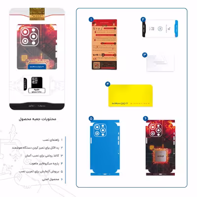 برچسب پوششی ماهوت مدل AMD-Brand-FullSkin مناسب برای گوشی موبایل اپل iphone 13 Pro