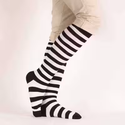 جوراب ساق بلند مدل راه راه As1122