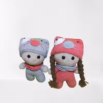 عروسک بافتنی مدل روسی مجموعه 2 عددی