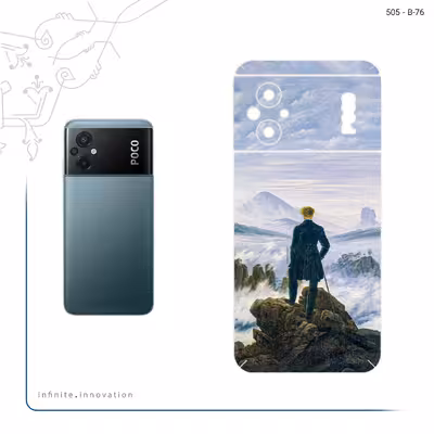 برچسب پوششی ماهوت مدل Wanderer above the Sea of Fog مناسب برای گوشی موبایل شیائومی Poco M5