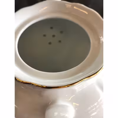 قوری چینی زرین ایران مدل رزفلاور درجه عالی