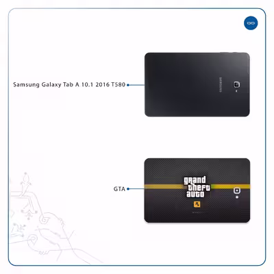 برچسب پوششی ماهوت مدل Gta-Game مناسب برای تبلت سامسونگ Galaxy Tab A 10.1 2016 T580