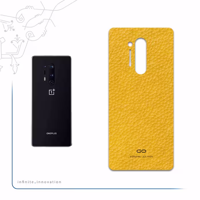 برچسب پوششی ماهوت مدل Mustard-Leather مناسب برای گوشی موبایل وان پلاس 8 Pro