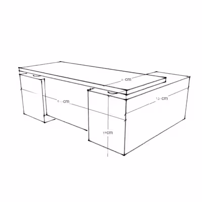 میز مدیریت هیراد مدل M801-MDF
