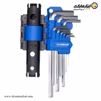 آچار آلن شش گوش هاربر کارتی بلند 10 عددی با دسته T H14M