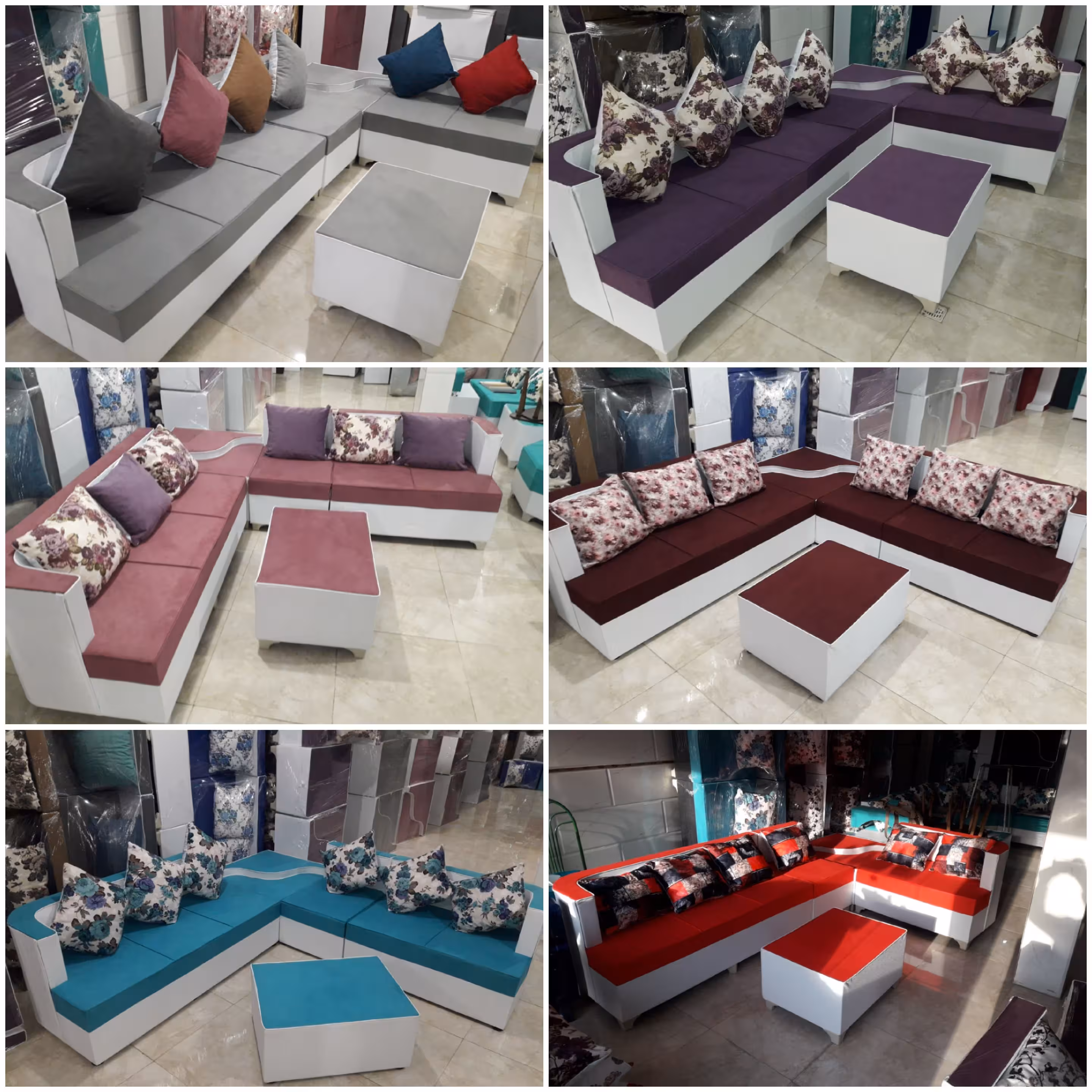 مبل ال کم جا  کنج با بیش از 30 رنگ متنوع 