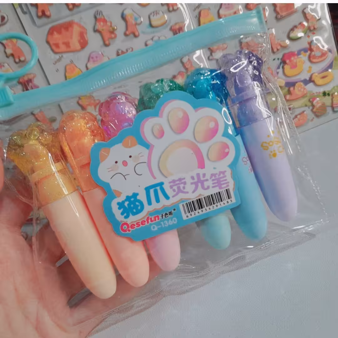 هایلایتر طرح پای گربه 