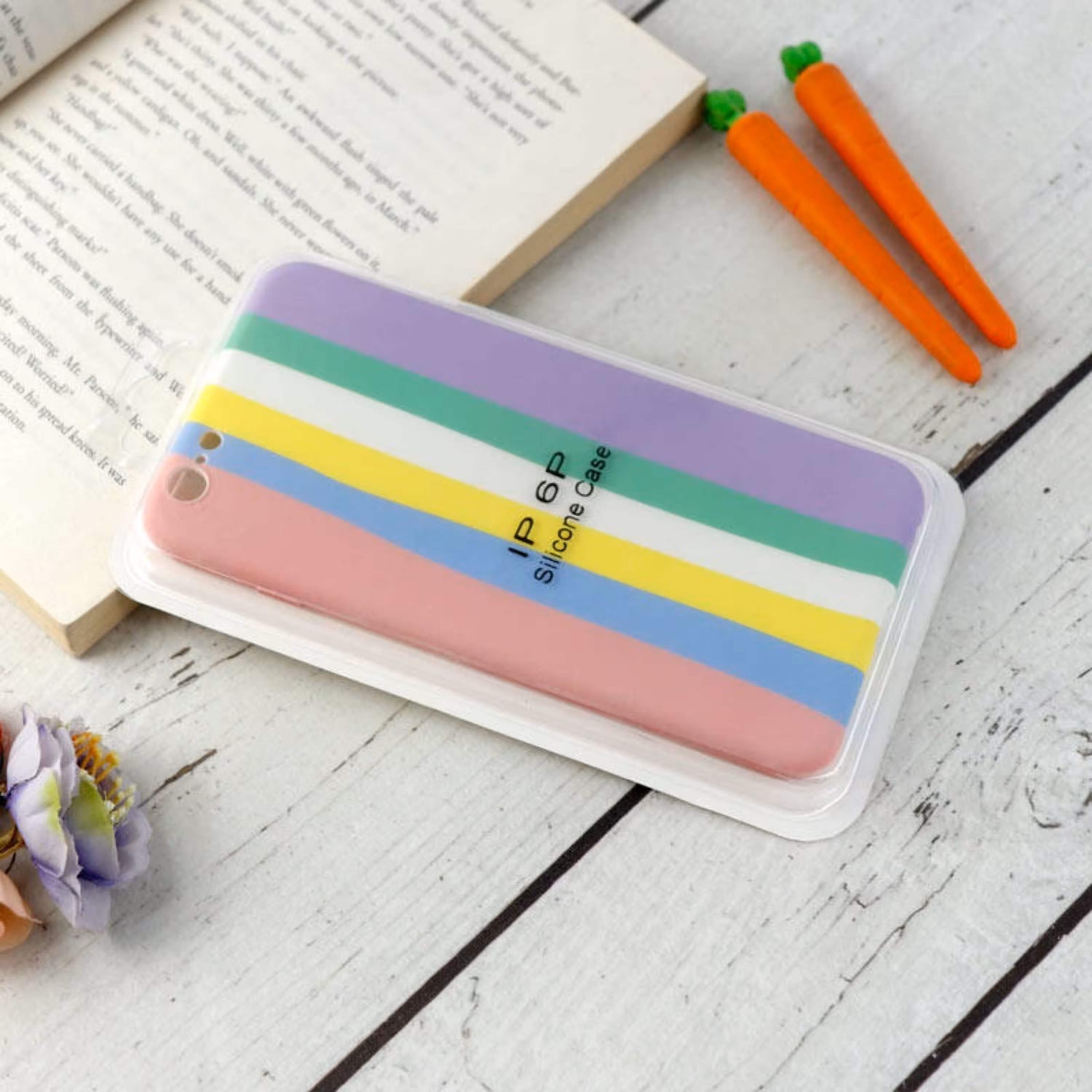 گارد محافظ لنزدار سیلیکونی رنگین کمانی Highcopy آیفون  6 Plus  6s Plus  کد 2