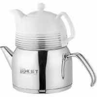 کتری و قوری مدل لوله دار دسته استیل 3 لیتر  (KST) کد 1080