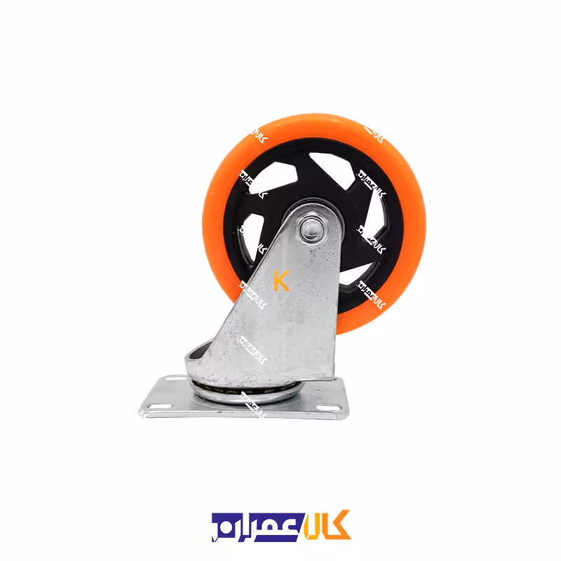 چرخ گردان لوکس نارنجی پایه سفید سایز 10