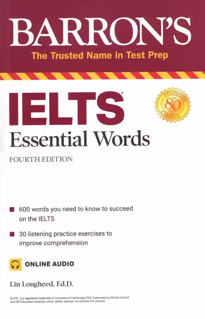 بارونز آیلتس اسنشال وردز | کتاب انگلیسی Barrons IELTS Essential Words 4th Edition