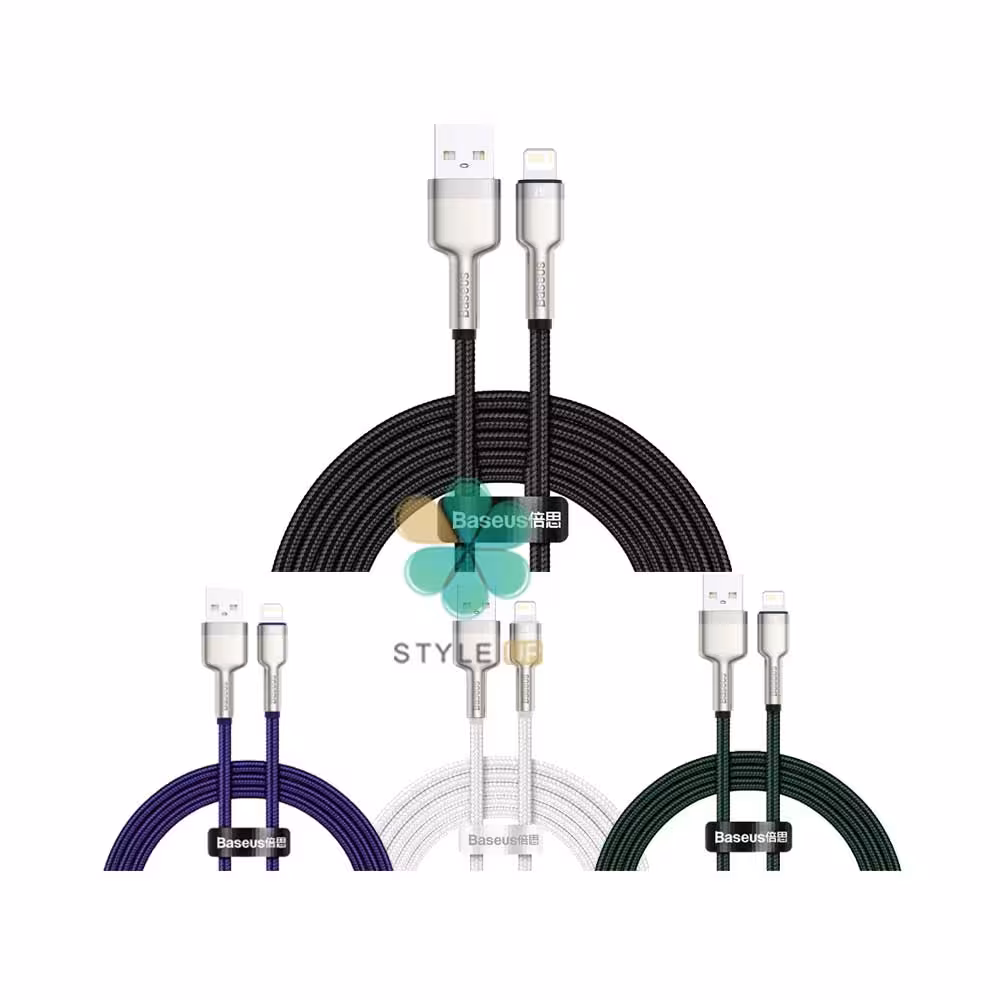 کابل شارژ لایتنینگ بیسوس Baseus Cafule Metal Data 2m 2.4A