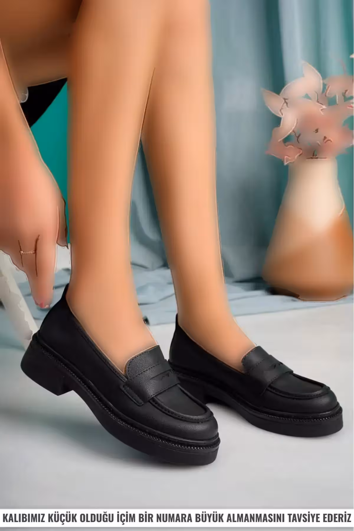 کفش لوفر پوست مشکی – 1257