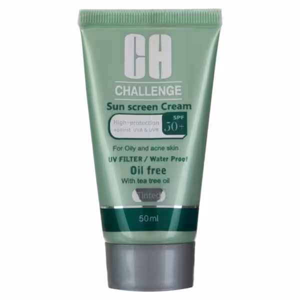 کرم ضد افتاب پوست چرب SPF50 چلنج ( رنگی )