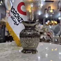 گلدان خمره اي برنز قلمزني متوسط