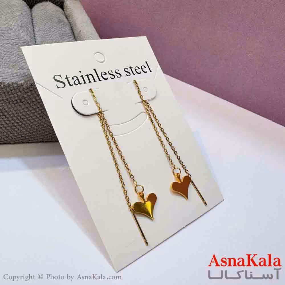 گوشواره بخیه دخترانه مدل استیل 316 کد GSH152008W