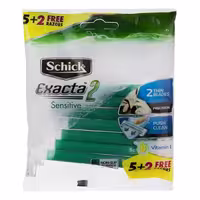 پک خودتراش 2 لبه مردانه شیک مدل Exacta بسته 7 عددی در فاطرشاپ