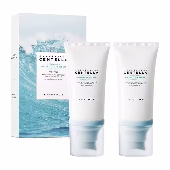 ضدآفتاب سنتلا پک دو عددی Centella Water-Fit Sunserum Twin Pack – برند Skin1004