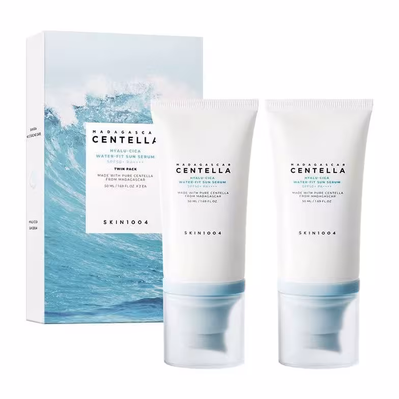 ضدآفتاب سنتلا پک دو عددی Centella Water-Fit Sunserum Twin Pack – برند Skin1004