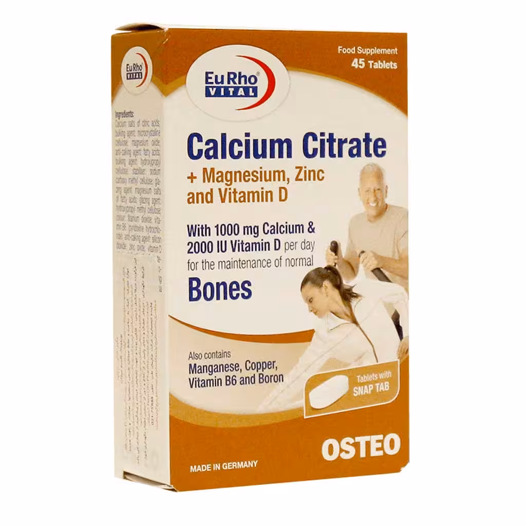 قرص کلسیم سیترات 45 عدد Eurho Vital