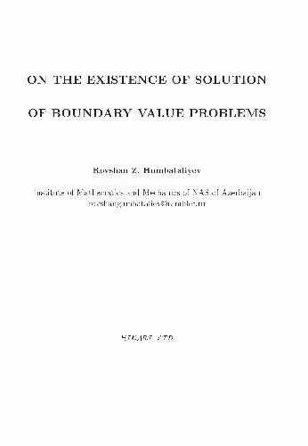 خرید و دانلود نسخه کامل کتاب On the existence of solution of boundary value problems