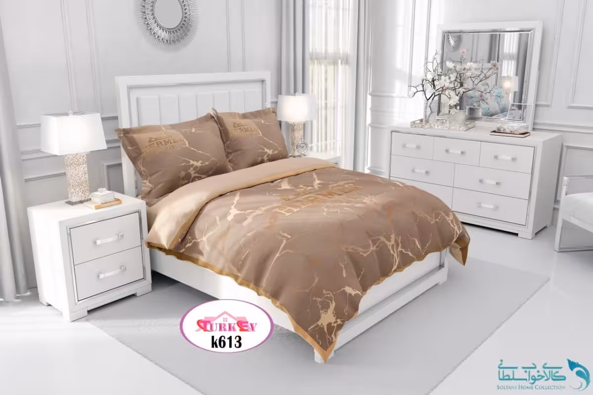 روتختی طرح برند Hermes دونفره برند Turkev کد K613