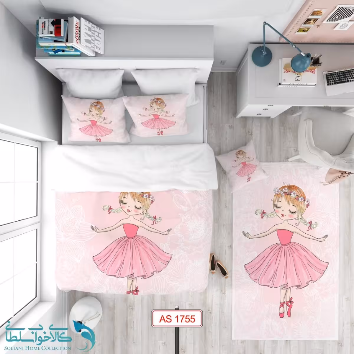 روتختی طرح بالرین جذاب سایز یکنفره کد A1755