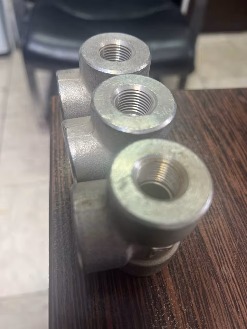 سه راه مساوی  دنده  سایز 3/8" اینج کلاس 3000 از جنس SA182F316/316L کپی 2