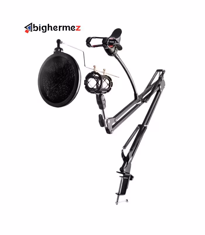 پایه نگهدارنده گوشی موبایل و میکروفون ریمکس مدل CK100 Pro