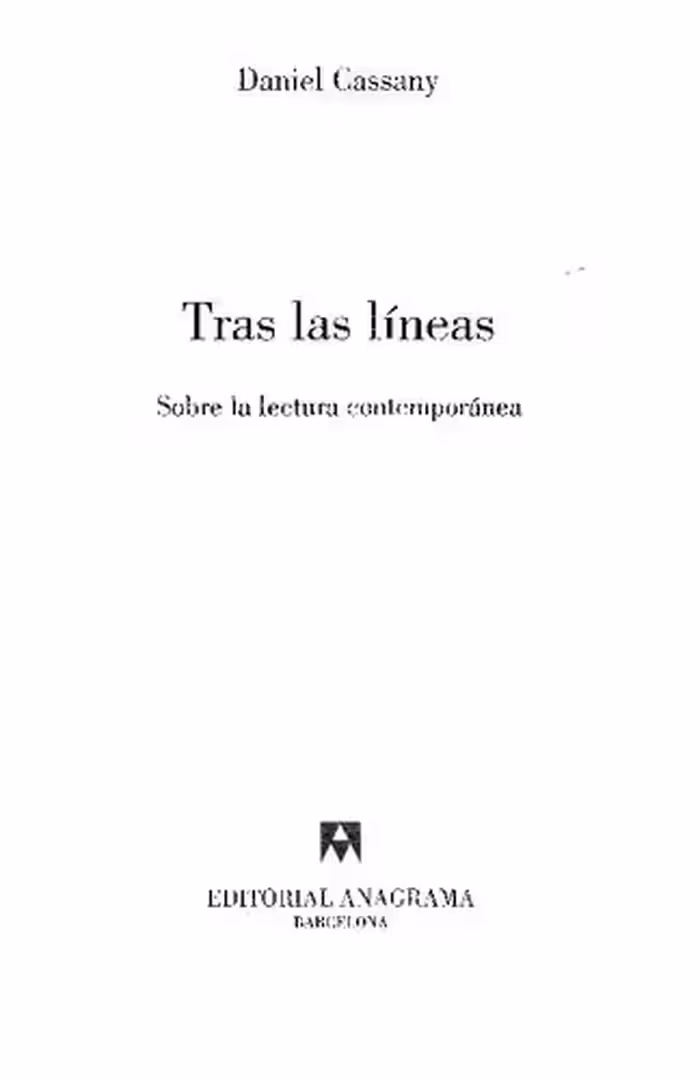 خرید و دانلود نسخه کامل کتاب Tras las líneas. Sobre la lectura contemporánea