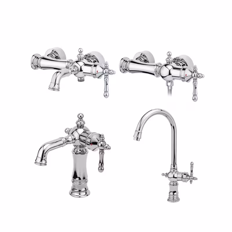 ست شیرآلات چهارتکه قهرمان مدل نگین