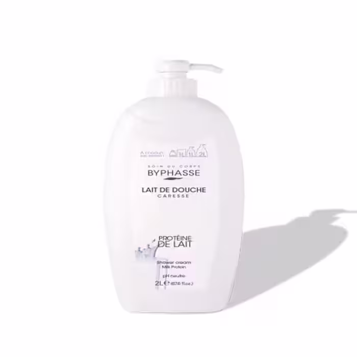 شامپو کرمی بدن بایفاس حاوی شیر و پروتئین حجم 1 لیتر Byphasse Milk Protein Shower Gel
