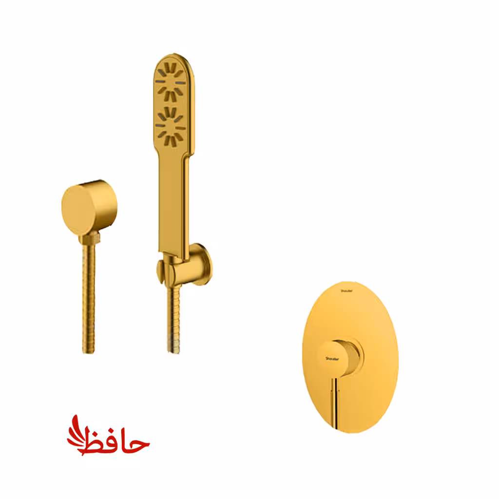 شیر حمام توکار شودر مدل روگن طلایی مات تیپ 2 BRASS