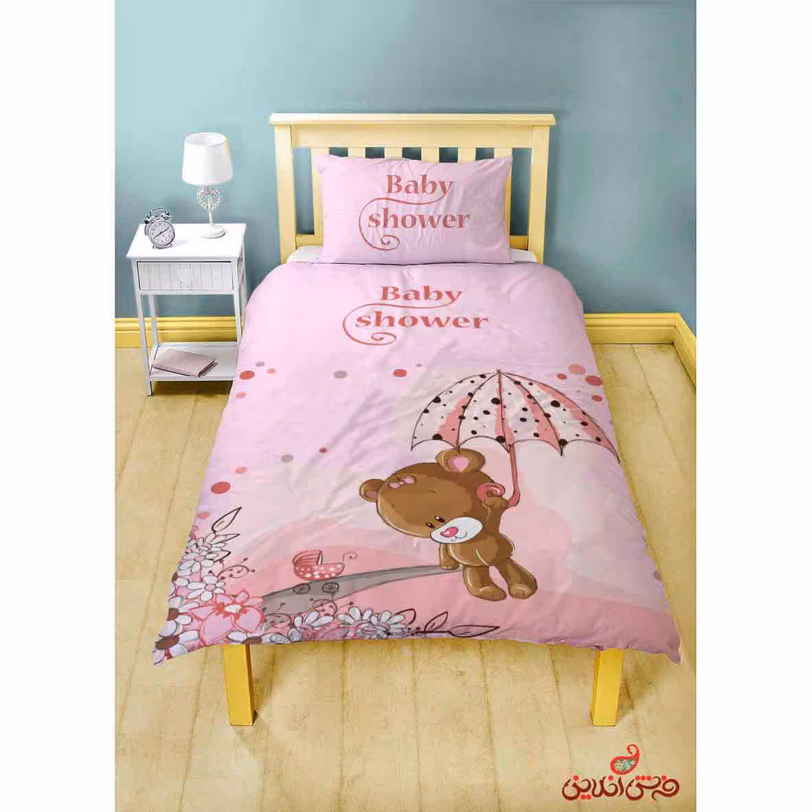 روتختی کودک طرح خرس تدی و چتر کد 2099/2