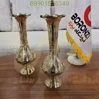 گلدان ته گرد برنز قلمزني 24